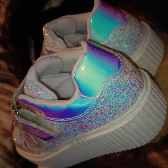 T.U.K Shoes Tuk Iridescent Double Velcro Casbah Creeper Poshmark